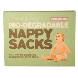 Beaming Baby Bio-degradable Nappy Sacks Fragrance Free 60's