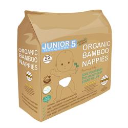 Beaming Baby Organic Bamboo Nappies Size 5 (15-19kg22 nappies)