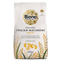 Biona White Macaroni Pasta Organic Bronze Extruded 500g