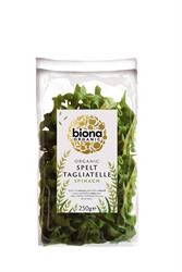 Biona Spelt Spinach Artisan Tagliatelle Pasta - Rolled Organic 250g