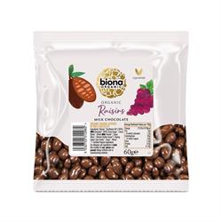 Biona Organic Milk Chocolate covered Raisins 60g