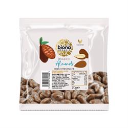 Biona Organic Milk Chocolate covered Almonds 70g