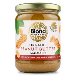Biona Biona Organic Peanut Butter Smooth Unsalted 500g
