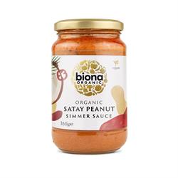 Biona Satay Spicy Peanut Simmer Sauce Organic 350g