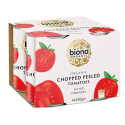 Biona Organic Chopped Tomatoes 4-pack - 4x400g