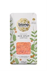 Biona Biona Organic Red Split Lentils 500g