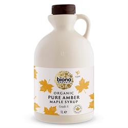 Biona Biona Organic Pure Maple Syrup Amber Grade A 1L