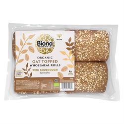 Biona Organic Oat Topped Wholemeal Rolls (made with sourdough) 300g