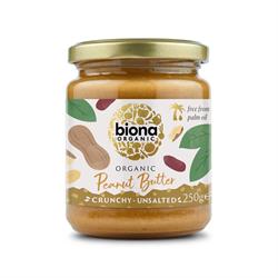 Biona Biona Organic Peanut Butter Crunchy Unsalted 250g
