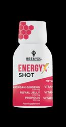 Bee and You Energy-X Royal Jelly Red Ginseng Propolis Raw Honey Shots. 50ml