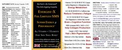 BioTech Life Sciences Energise-X Feel Limitless Max Energy No Fatigue 30 caps NMN +Vits