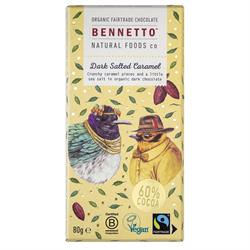 Bennetto Organic Chocolate Bar Salted Caramel 80g
