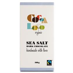 Cocoa Loco Organic & Fairtrade 73% Dark Chocolate & Sea Salt Bar 100g