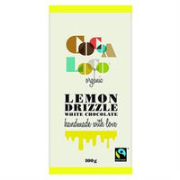 Cocoa Loco Organic F/T White Chocolate Lemon Drizzle Bar 100g