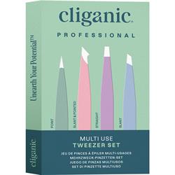 Cliganic Cliganic 4-Piece Tweezers Set - Assorted Colors UK