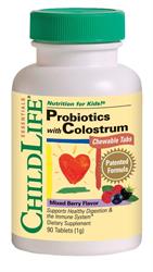 Child Life ChildLife Essential Probiotics with Colostrum Berry Chewable 90T