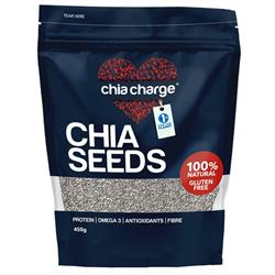 Chia Charge Chia Seeds natural & rich in Vegan Omega 3 Protein & Fibre.450g.