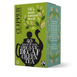 Clipper Clipper Fairtrade & Organic Decaf Green Tea Bags 40 Bags