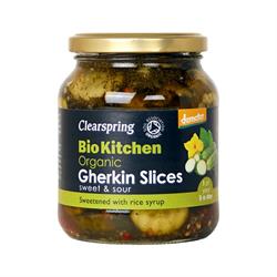 Clearspring Demeter Organic Gherkin Slices Sweet & Sour 350g