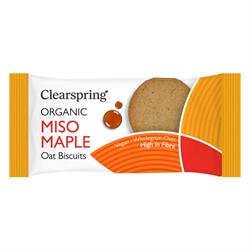 Clearspring Organic Oat Biscuits - Miso Maple 40g