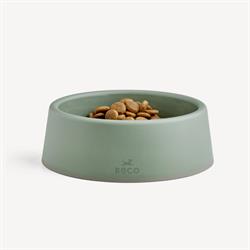 Beco A sturdy food and water dog bowl. Olive Green. 1 large bowl