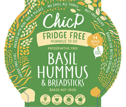ChicP Ambient Basil Fridge-less Hummus & Breadsticks Snack Pot 50g