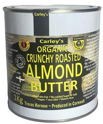Carley's Organic CRUNCHY ALMOND Butter 1000g Eco Tin