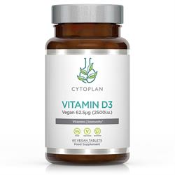 Cytoplan Wholefood Vitamin D3 Vegan 62.5ug 60 tablets