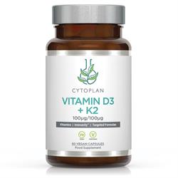 Cytoplan High Potency Vitamin D3 & K2 60 capsules