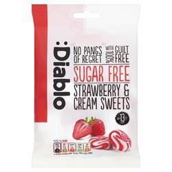 Diablo Sugar Free Strawberry & Cream Sweets Bag 75g