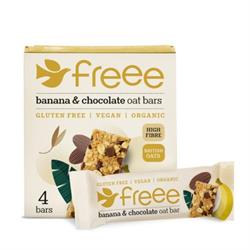 Doves Farm Organic Banana 70% Cocoa Chocolate Wholegrain Oat Bar 4x35g