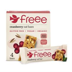 Doves Farm Organic Cranberries And 100% Wholegrain Oats Bars 4x35g