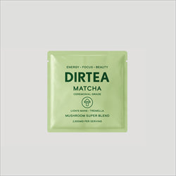 Dirtea Mushroom Matcha. 1 single sachet serving.

ENERGY FOCUS & SKIN