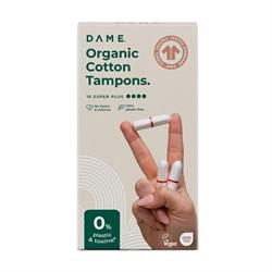 Dame DAME Organic Cotton Super+ Tampons 16 Pack