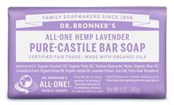 Dr Bronner Org Lavender Soap Bar 140g