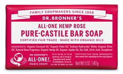 Dr Bronner Org Rose Soap Bar 140g