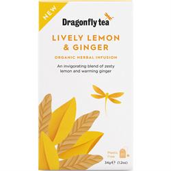 Dragonfly Tea Dragonfly Lively Lemon & Ginger Organic Herbal Tea 20 Bag