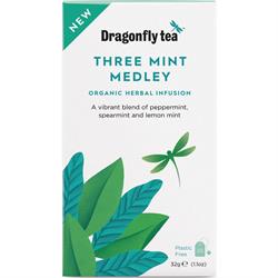 Dragonfly Tea Dragonfly Three Mint Medley Organic Herbal Tea 20 bag