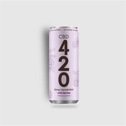 Drink420 CBD infused sparkling Wild Berries 250ml Slimline Can