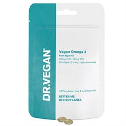 Dr Vegan DR.VEGAN Vegan Omega 3 300mg DHA 150 EPA 60 Softgels