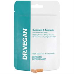 Dr Vegan DR.VEGAN Curcumin (200mg) & Turmeric (3300mg) 30 caps