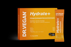 Dr Vegan Hydrate+ Orange & Pineapple Electrolytes. 15 sachets