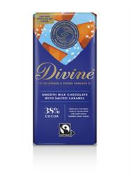 Divine Chocolate Milk Chocolate with Toffee & Sea Salt 90g