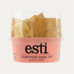 Esti Chilled Grab & Go Everything Bagel Dip with Pita Chips 130g