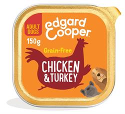 Edgard and Cooper Chicken & Turkey Apple Cranberry & Carrot Tray for Dogs 150g