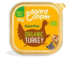 Edgard and Cooper Organic Turkey Coconut & Chia Seeds Tray for Dogs 100g