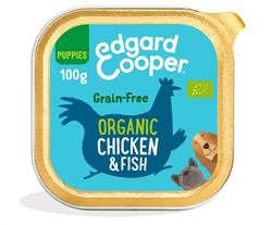 Edgard and Cooper Organic Chicken & Fish Carrot & Pea Tray for Puppies 100g