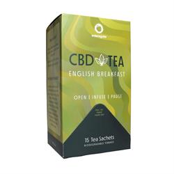 Edens Gate CBD Tea With Adaptogens - English Breakfast - 15 Tea Bags