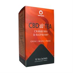 Edens Gate CBD Tea With Adaptogens - Cranberry & Raspberry - 15 Tea Bags