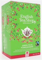 English Tea Shop Green Tea & Pomegranate - 20 Tea Bag Sachets